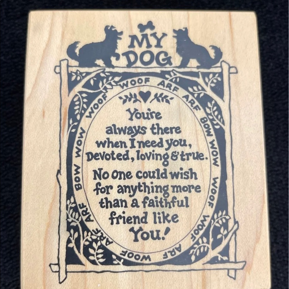 Rubber Stamp (Large/Love My Dog) - Picture 1 of 3